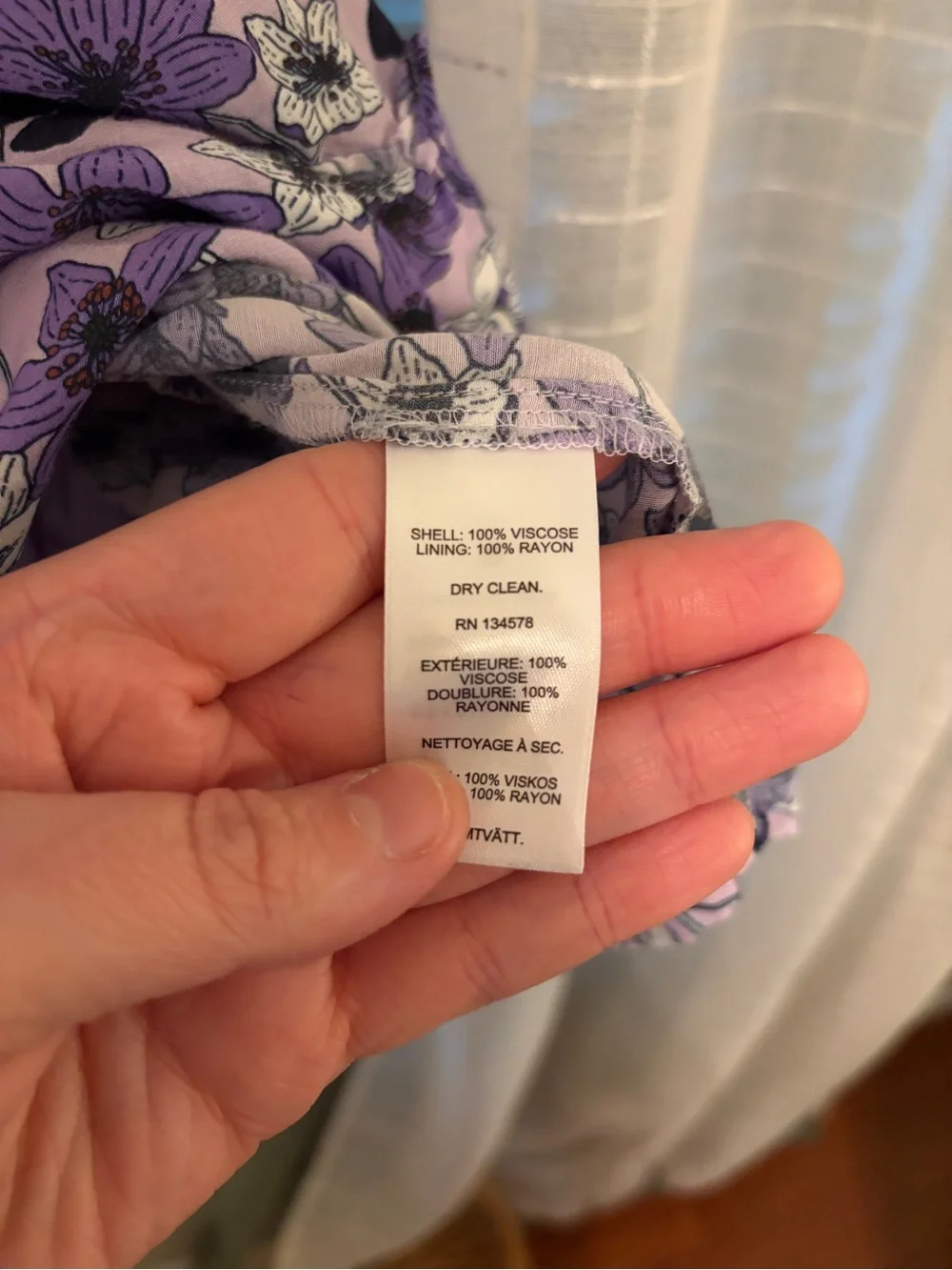Vineyard Vines Lavender Floral Long Sleeve Smocked Dress- Girls